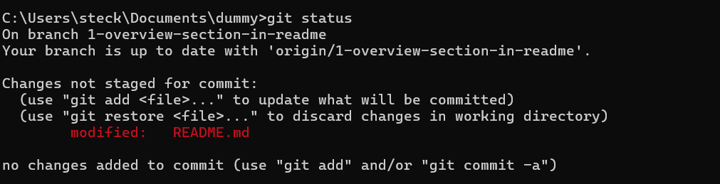 git status